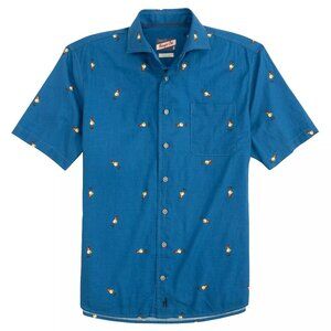 NWT Johnnie-O Chappy Short Sleeve Woven (Wake) Mens Clothing, Size: M
